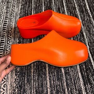 Orange Platform Clog